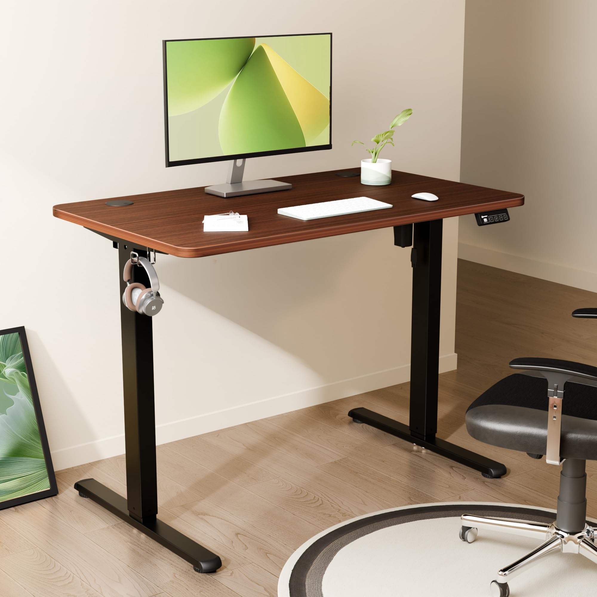 Amazon | ERGOMAKER 電動式昇降デスク 幅100×奥行60CM 高さ昇降範囲73